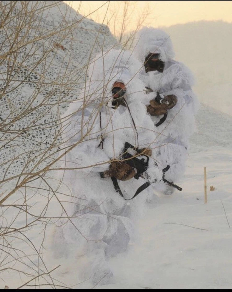 Winter White Ghillie Suit