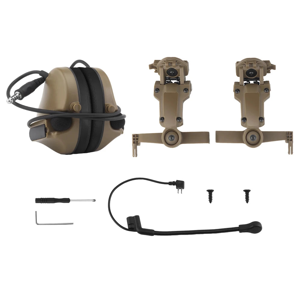 Tactical helmet earphones Active shooter earmuffs Helmet earmuffs Electronic hearing protection communication earphones
