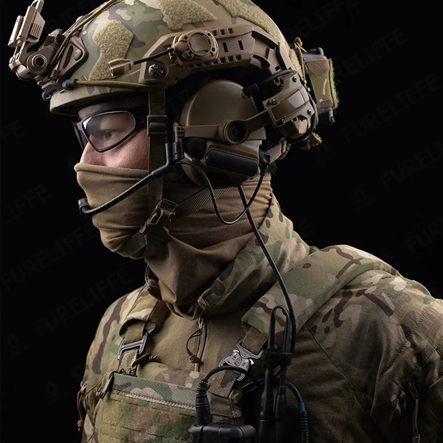 Tactical helmet earphones Active shooter earmuffs Helmet earmuffs Electronic hearing protection communication earphones