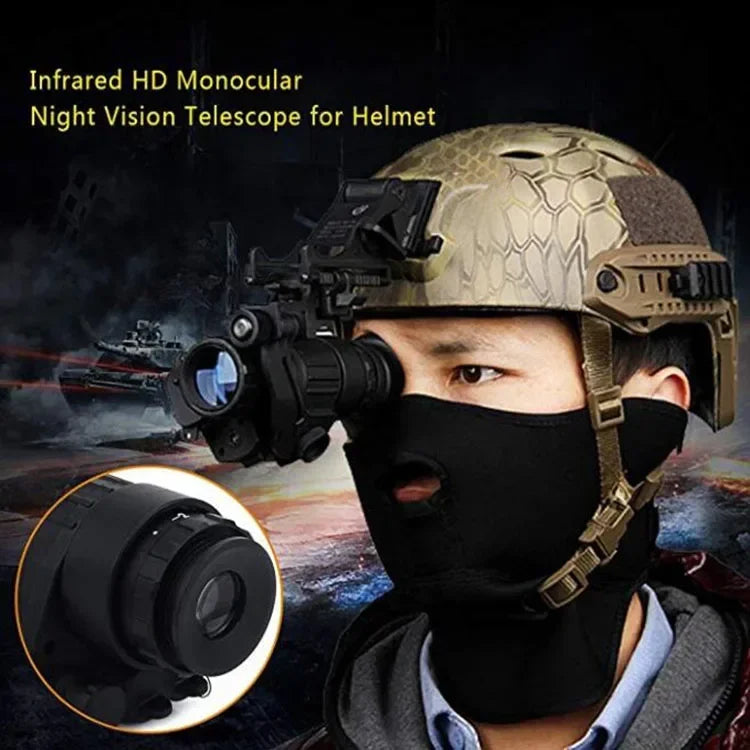 PVS-14 Head Mounted Built-in IR Illumination Patrol Hunting Infrared Night Vision, 2x28 Tactical Digital Monocular for Helmet