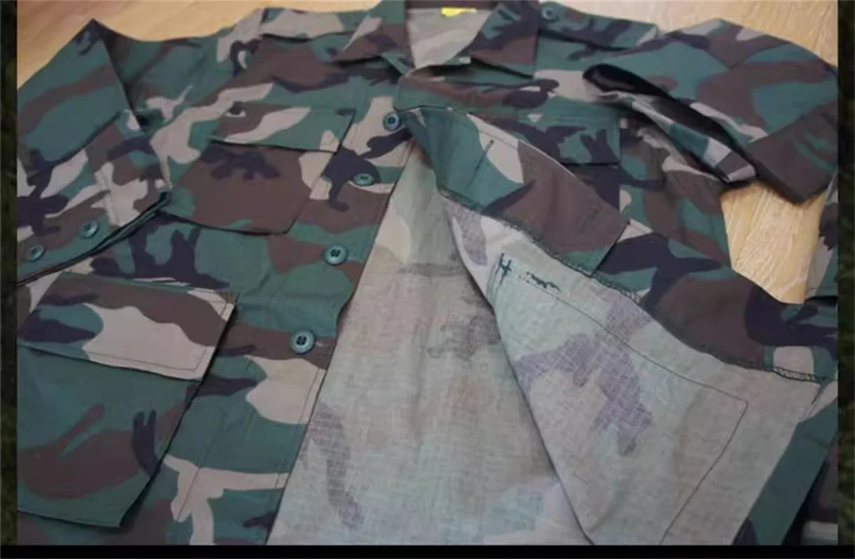 Military Uniform Tactical BDU Combat Hunting Airsoft Paintball Camouflage Clothing M81 WOODLAND Jacket + Pants Ghillie Suit