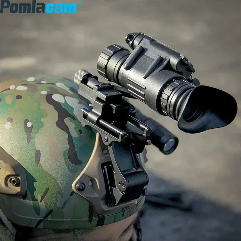 PVS-14 Head Mounted Built-in IR Illumination Patrol Hunting Infrared Night Vision, 2x28 Tactical Digital Monocular for Helmet