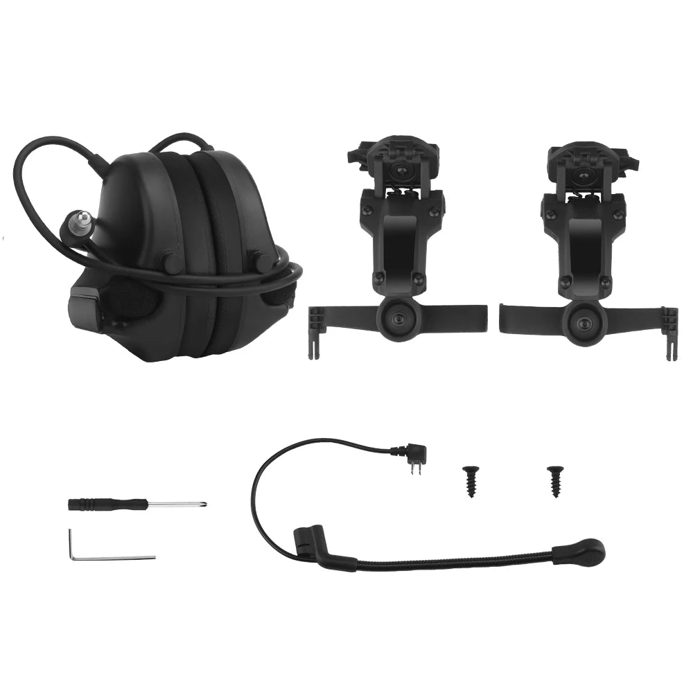 Tactical helmet earphones Active shooter earmuffs Helmet earmuffs Electronic hearing protection communication earphones