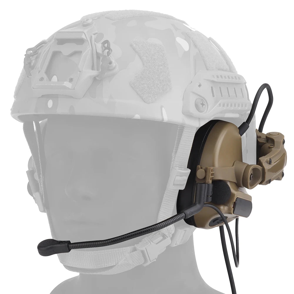 Tactical helmet earphones Active shooter earmuffs Helmet earmuffs Electronic hearing protection communication earphones