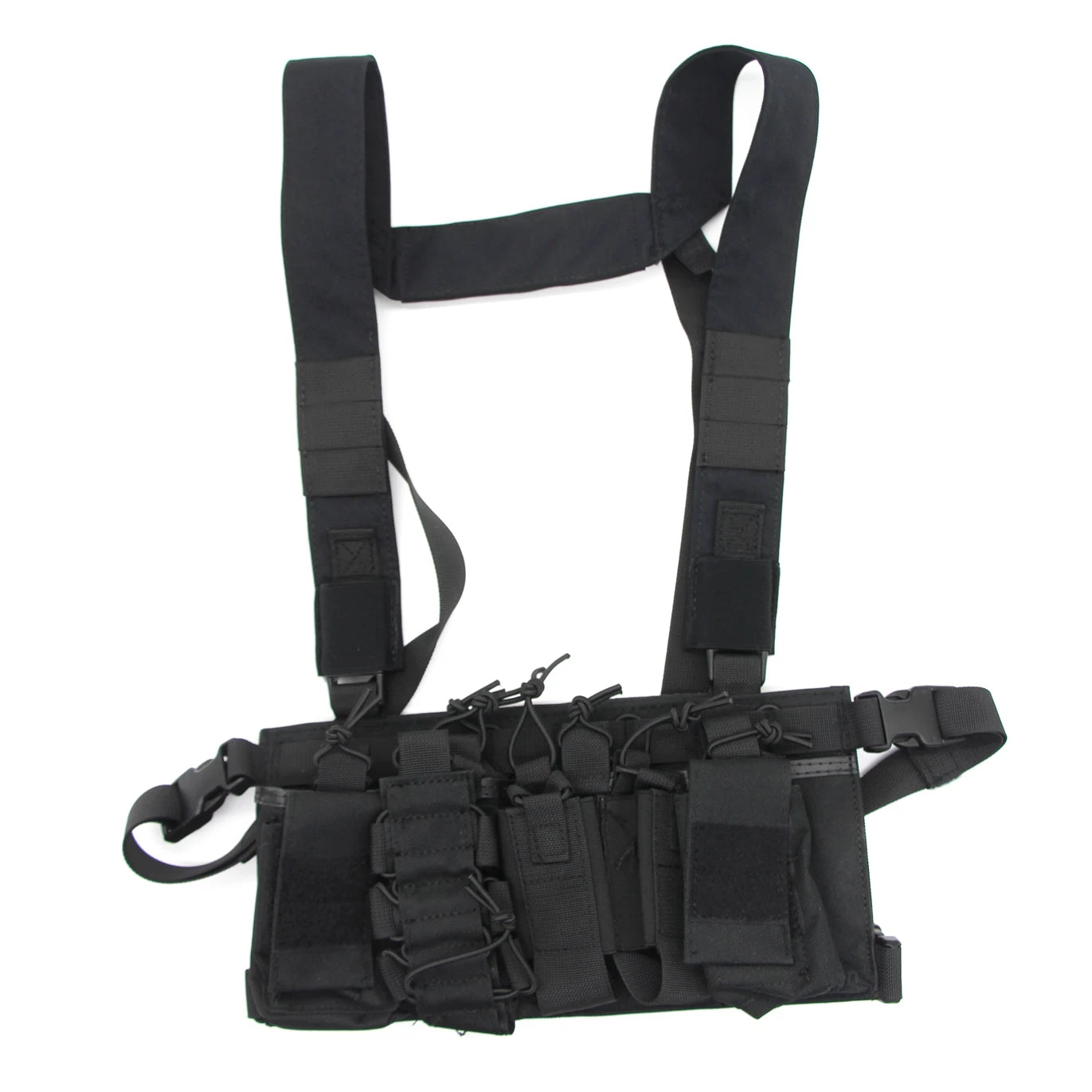 Tactical D3 Chest Rig Bag Radio Harness Front Pouch Holster Military Vest Rig Bag Adjustable Functional Two Way Radio Pouch