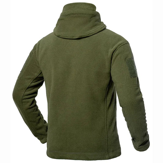 Men's Winter Tactical Fleece Jacket Warm Full Zip Military Hoodies Multi-Pockets Hiking Hunting Outdoor Coats