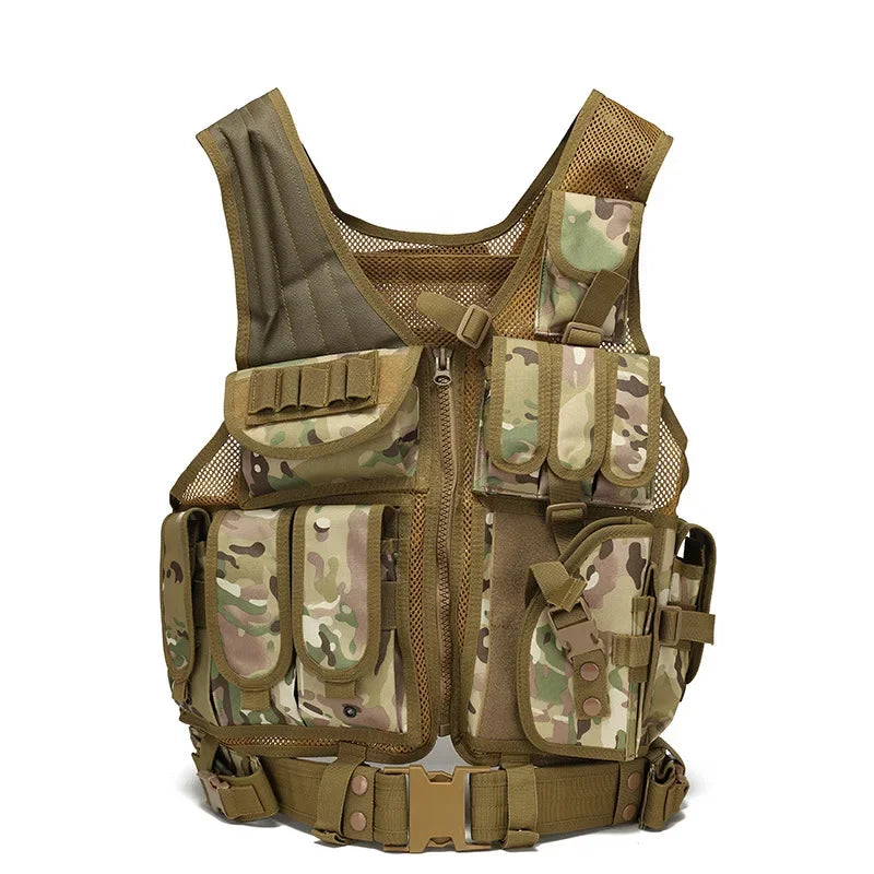 Mesh Tactical Vests Live Field CS Combat Vest Mens Hunting New Style Outdoor Ventilate Black Nylon Training Vest