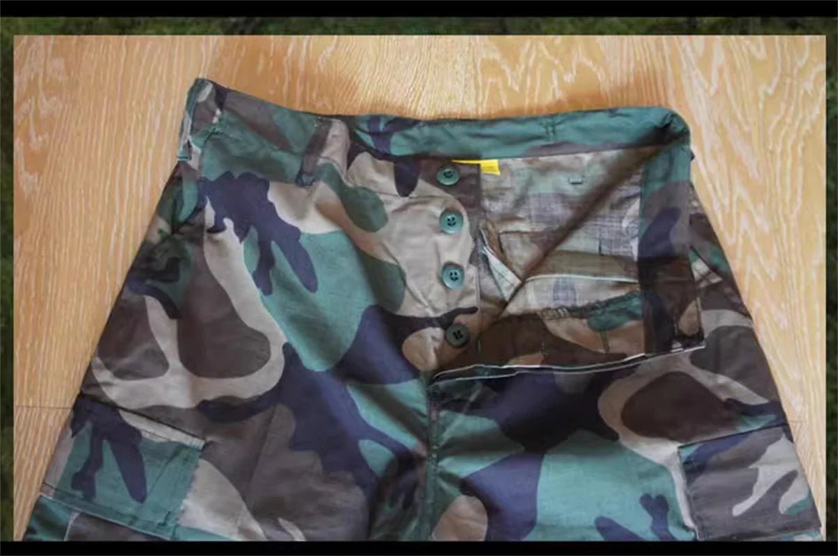Military Uniform Tactical BDU Combat Hunting Airsoft Paintball Camouflage Clothing M81 WOODLAND Jacket + Pants Ghillie Suit
