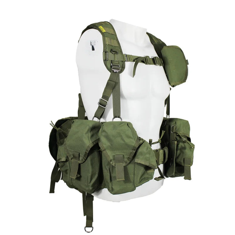 Tactical Outdoor Chest Rig Military Training Vest for Wargame Breathable Chest Harness Modular Durable for Military Enthusiasts