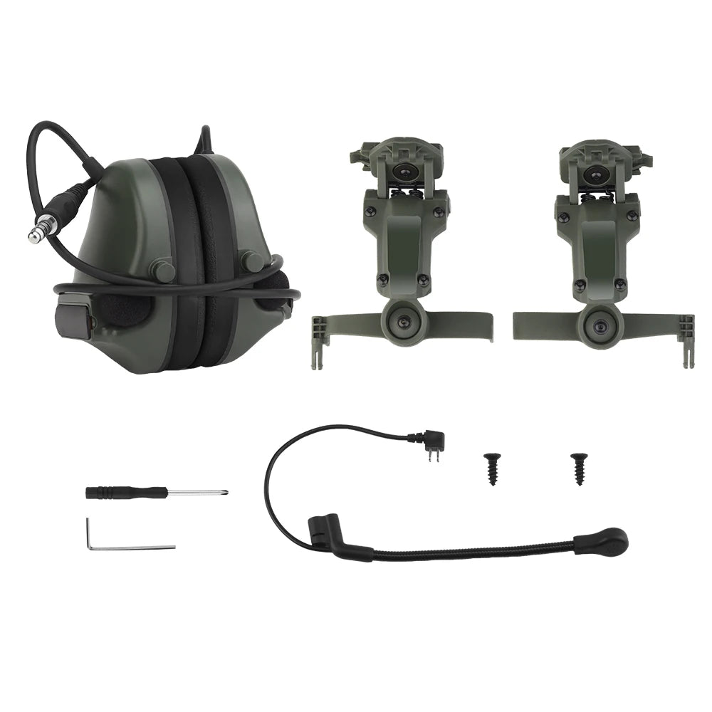 Tactical helmet earphones Active shooter earmuffs Helmet earmuffs Electronic hearing protection communication earphones