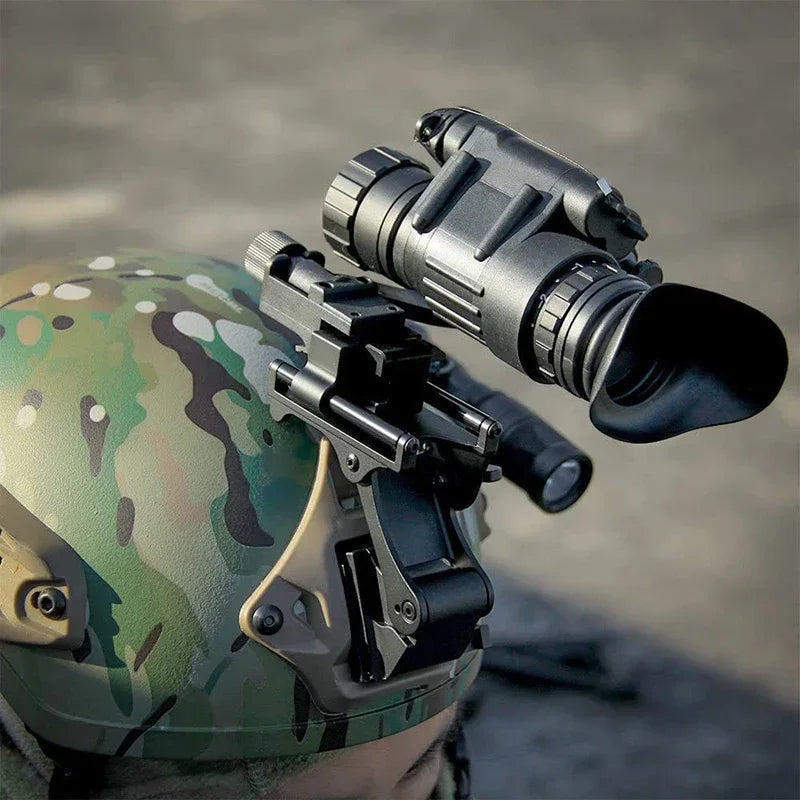 PVS-14 Head Mounted Built-in IR Illumination Patrol Hunting Infrared Night Vision, 2x28 Tactical Digital Monocular for Helmet