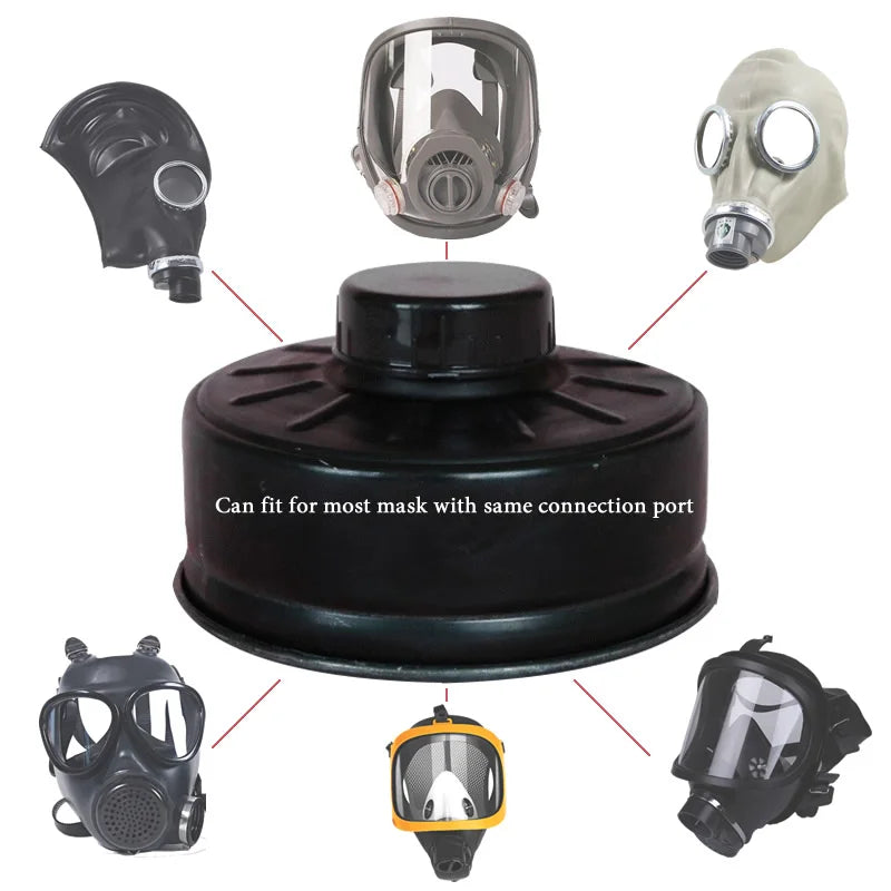 Level 2 Black 40MM Organic Ammonia Acid Gas Filter Cartridge Replaceable Filters Type Multi-gas Protect Safety For MF14 Mask
