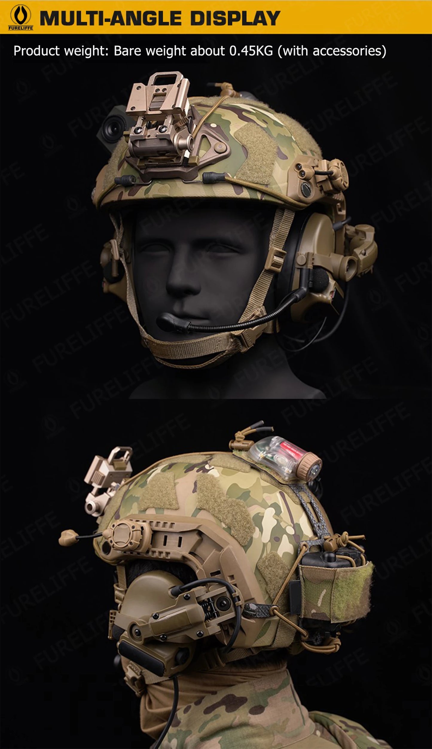 Tactical helmet earphones Active shooter earmuffs Helmet earmuffs Electronic hearing protection communication earphones
