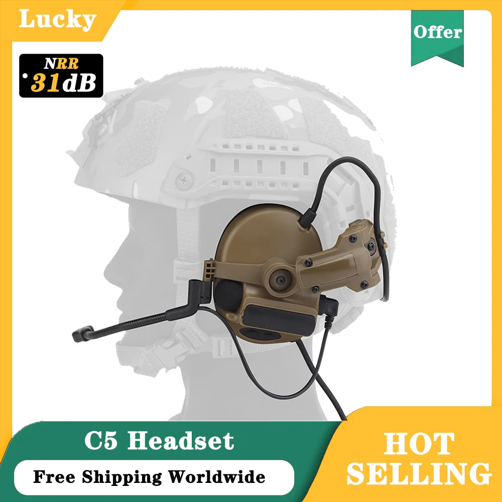 Tactical helmet earphones Active shooter earmuffs Helmet earmuffs Electronic hearing protection communication earphones