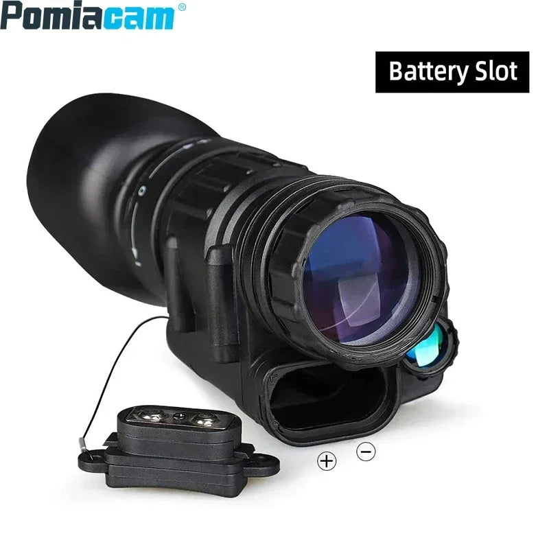 PVS-14 Head Mounted Built-in IR Illumination Patrol Hunting Infrared Night Vision, 2x28 Tactical Digital Monocular for Helmet