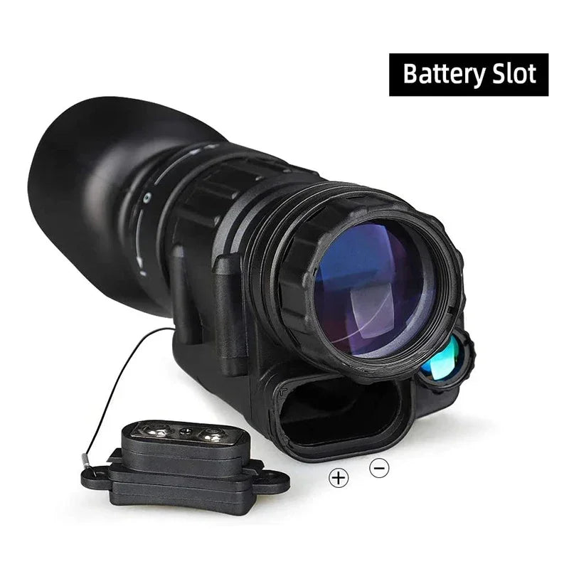 PVS-14 Head Mounted Built-in IR Illumination Patrol Hunting Infrared Night Vision, 2x28 Tactical Digital Monocular for Helmet