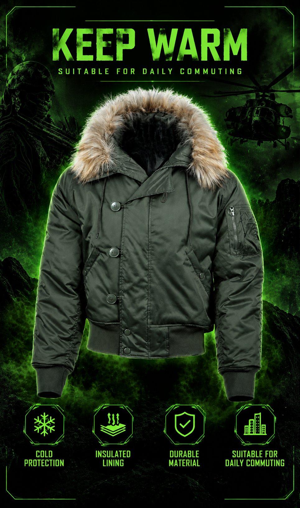 SKYFROST™ N-2B Tactical Flight Jacket