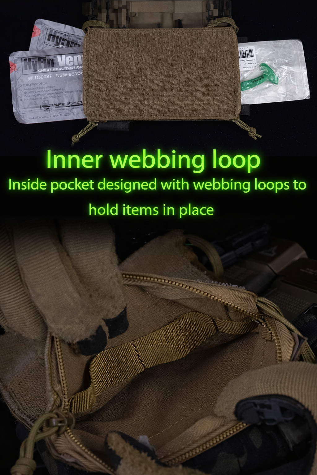 Tactical Chest Organizer Pouch - Double Zipper System