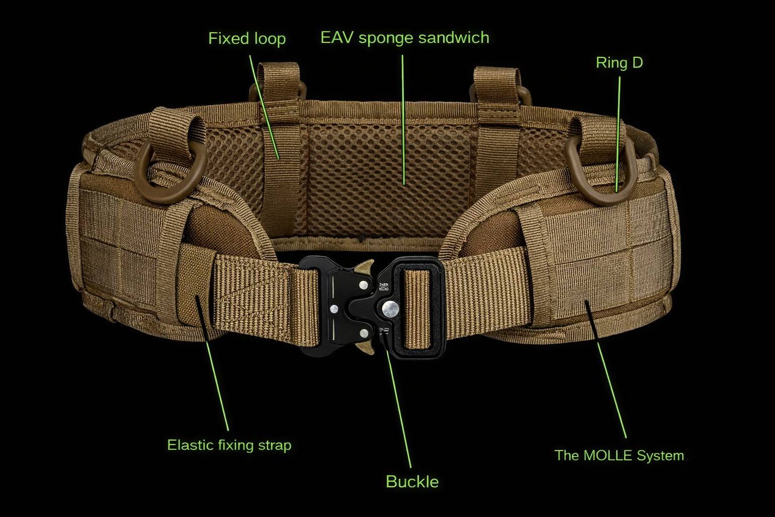 Multi-Functional Tactical Duty Belt - Nylon MOLLE System
