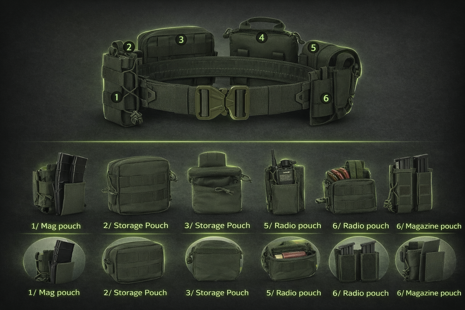 8-Piece Tactical Training Belt System