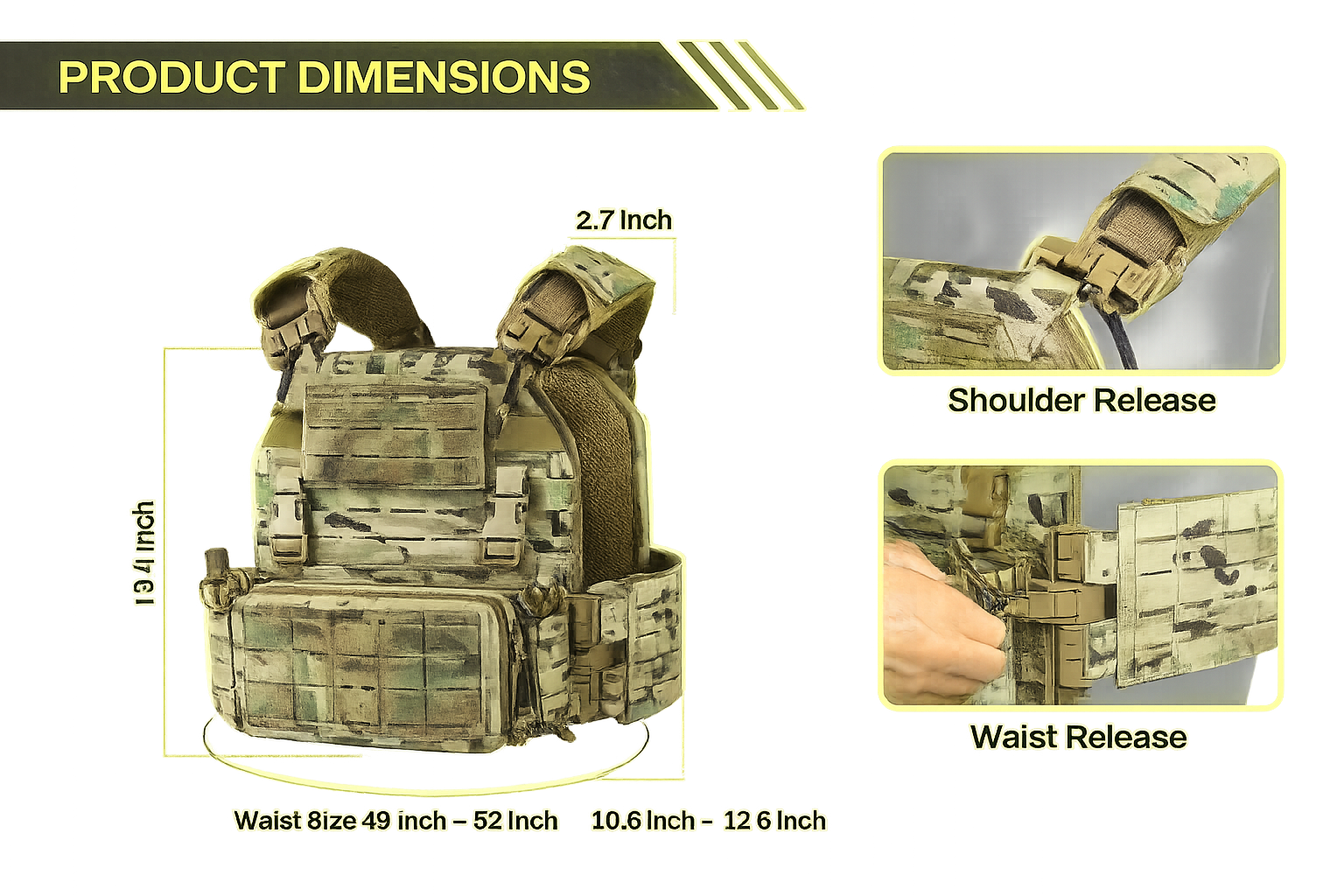 Modular Tactical Vest System - 500D Nylon