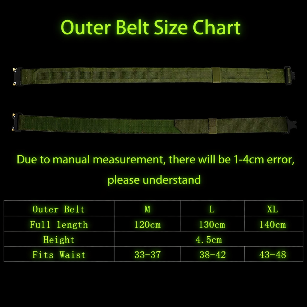 Two-in-One Quick Release Tactical Belt
