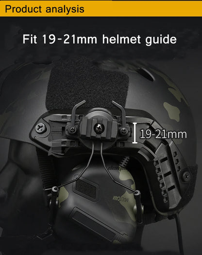 Outdoor Tactical Helmet Headphone Holder Headset Accessories Rail Adapter Set Rail Suspension Bracket for Fast Helmet