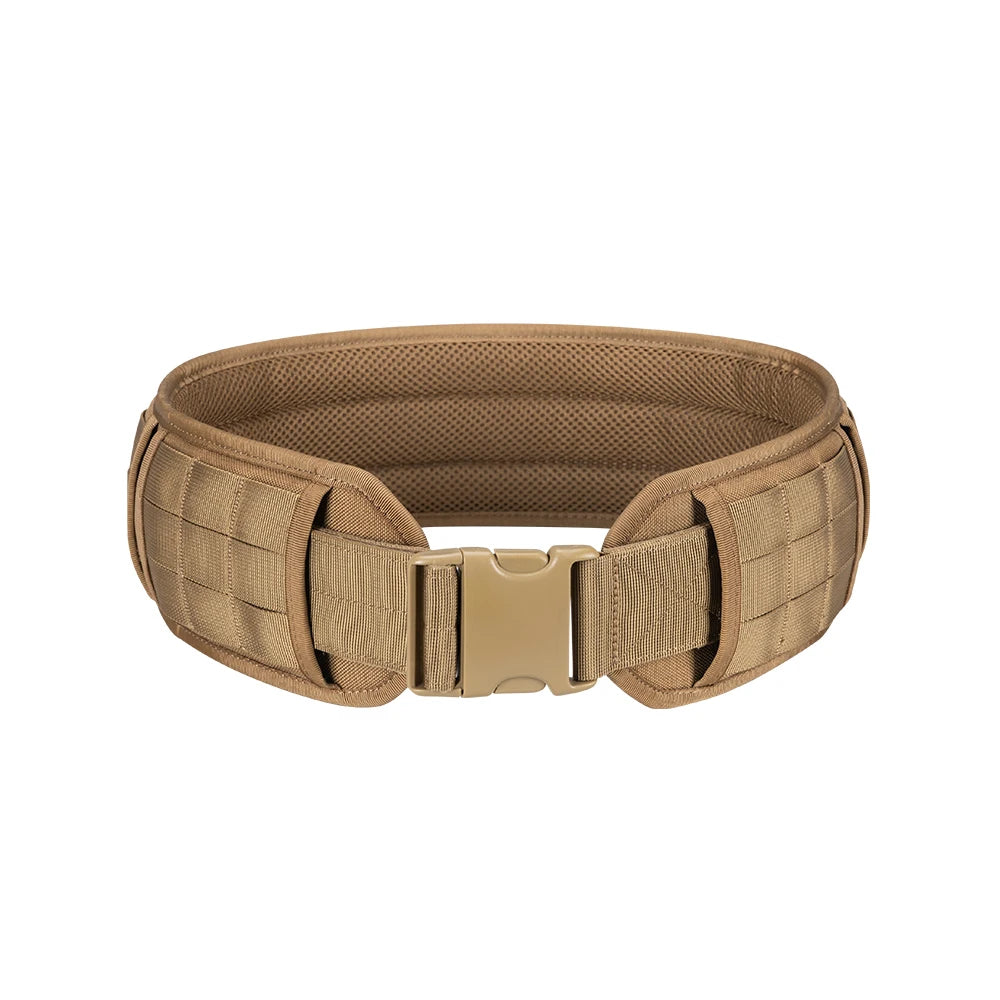 Tactical Battle Belt Adjustable Airsoft Waist Belt Quick Release Buckle Outdoor Hunting Paintball Padded Thickened Widened Waist