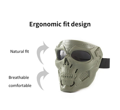 Tactical Paintball Skull Masks Outdoor Hunting Shooting Training Mask Military Full Face Safety Airsoft Combat Cs Wargame Masks