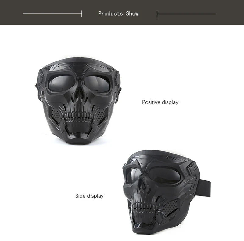 Tactical Paintball Skull Masks Outdoor Hunting Shooting Training Mask Military Full Face Safety Airsoft Combat Cs Wargame Masks