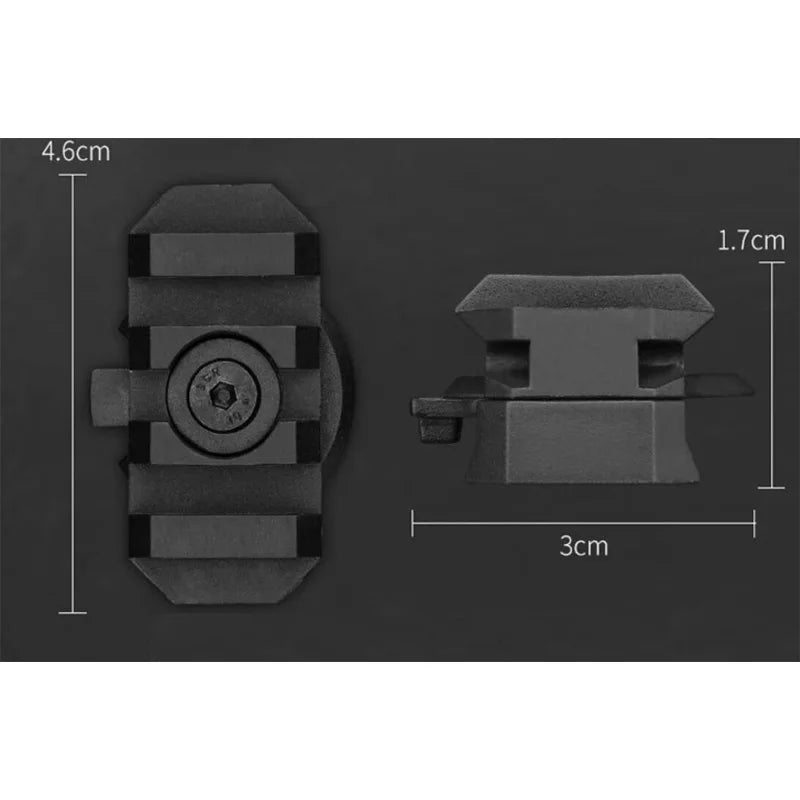 Tactical Picatinny Mount Adapter for ARC Rail Equipped ACH / Fast / MICH Helmet Adjustable 360 Degrees ARC Guide Rotation