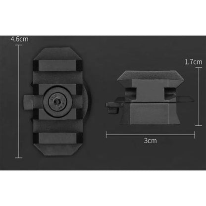 Tactical Picatinny Mount Adapter for ARC Rail Equipped ACH / Fast / MICH Helmet Adjustable 360 Degrees ARC Guide Rotation