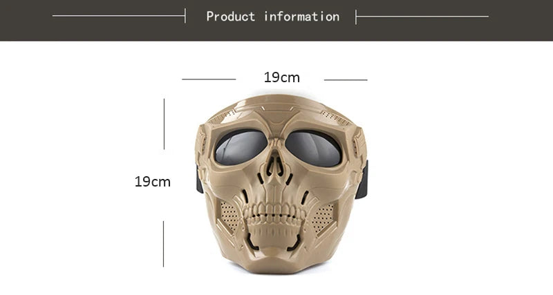 Tactical Paintball Skull Masks Outdoor Hunting Shooting Training Mask Military Full Face Safety Airsoft Combat Cs Wargame Masks