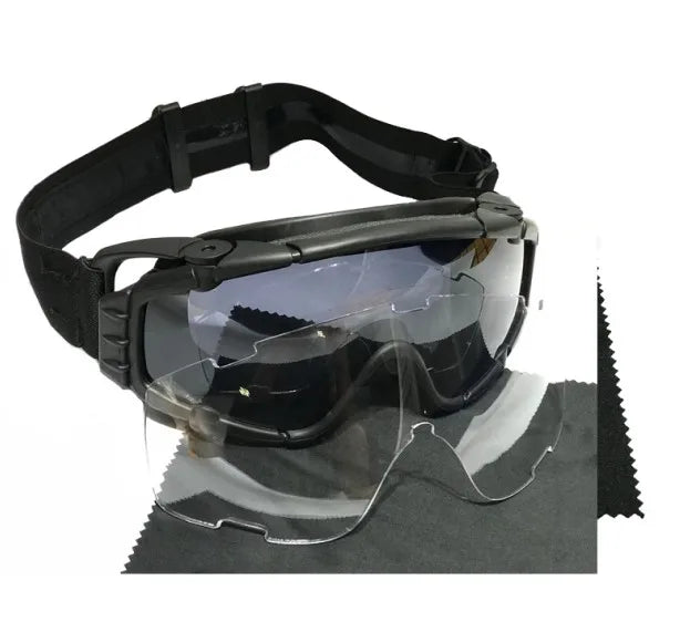 TAK YIYING Tactical Ballistic Anti-fog Goggles with Fan Anti-dust Outdoor Airsoft Paintball Helmet Goggles