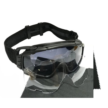 TAK YIYING Tactical Ballistic Anti-fog Goggles with Fan Anti-dust Outdoor Airsoft Paintball Helmet Goggles