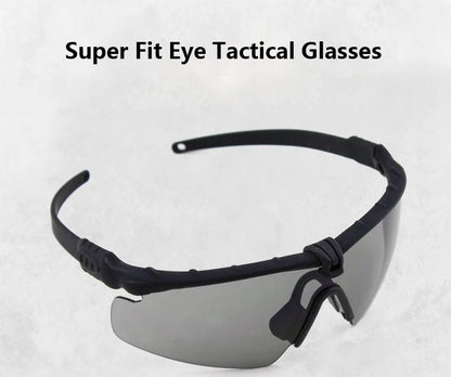 Impact Protection Tactical Goggles, High Protection, PC Lenses, Skiing, Mountaineering, Cycling, Shooting Training