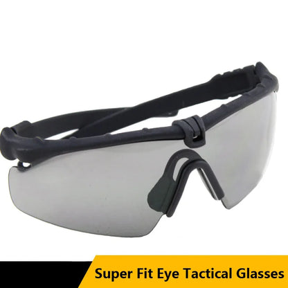 Impact Protection Tactical Goggles, High Protection, PC Lenses, Skiing, Mountaineering, Cycling, Shooting Training