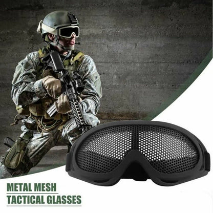 Outdoors Hunting Airsoft Net Tactical Shock Resistance Eyes Protecting Outdoor Sports Metal Mesh Glasses Goggle Outdoor Tools