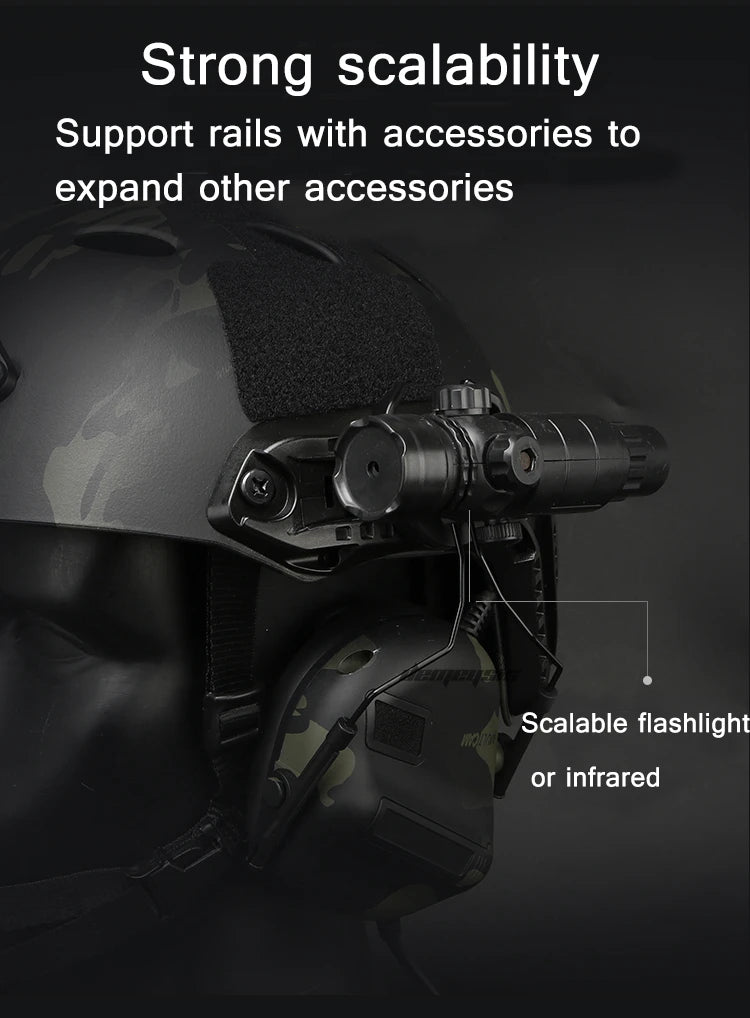 Outdoor Tactical Helmet Headphone Holder Headset Accessories Rail Adapter Set Rail Suspension Bracket for Fast Helmet