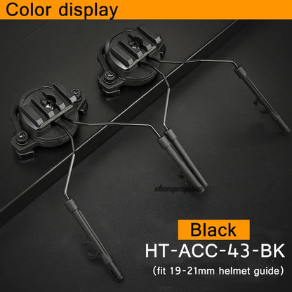 Outdoor Tactical Helmet Headphone Holder Headset Accessories Rail Adapter Set Rail Suspension Bracket for Fast Helmet