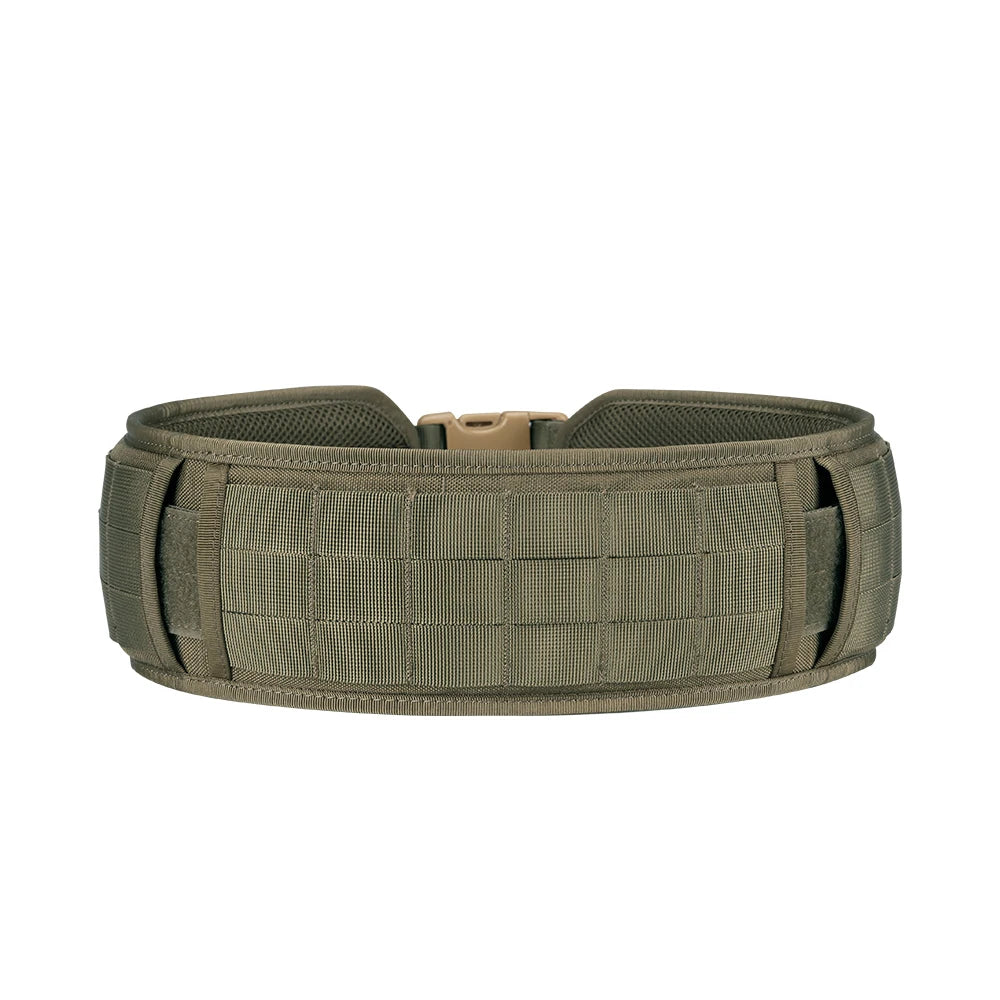 Tactical Battle Belt Adjustable Airsoft Waist Belt Quick Release Buckle Outdoor Hunting Paintball Padded Thickened Widened Waist