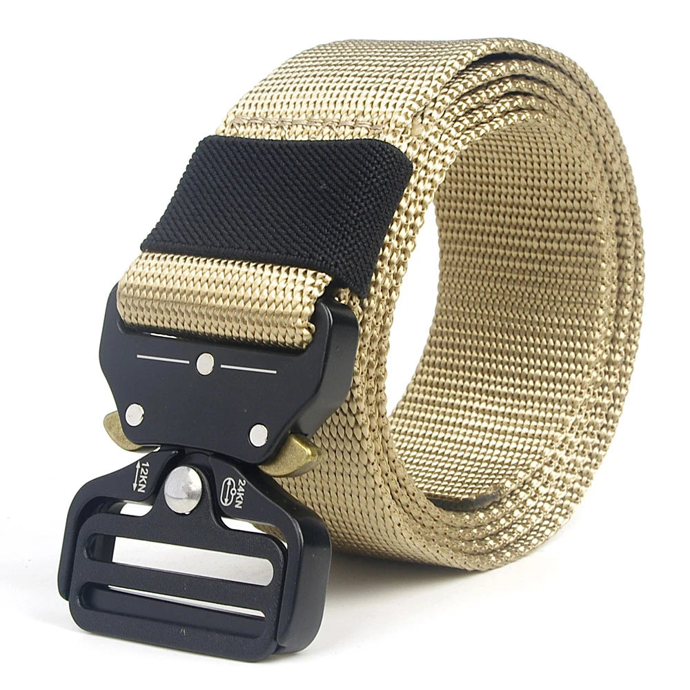 Tactical Belt Men Adjustable Heavy Duty Military Tactical Waist Belts with Metal Buckle Nylon Belt Hunting Accessories