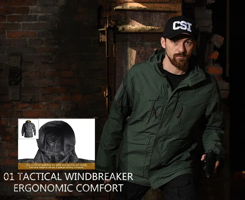 2025 Hunting Tactical Jacket Hooded Waterproof Wear-resistant Camping Jacket  Fleece Clothing Multicam Camouflage Windbreakers