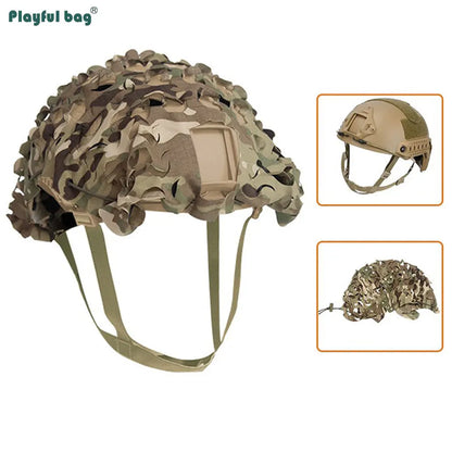 FAST Tactical Helmet Camouflage Cover Outdoor Cosplay CAMO Cloth Hunting Helmet Protective Shelter Laser Cutting NA57