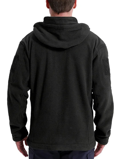 Men's Winter Tactical Fleece Jacket  Warm Full Zip Military Hoodies Multi-Pockets Hiking Hunting Outdoor Coats
