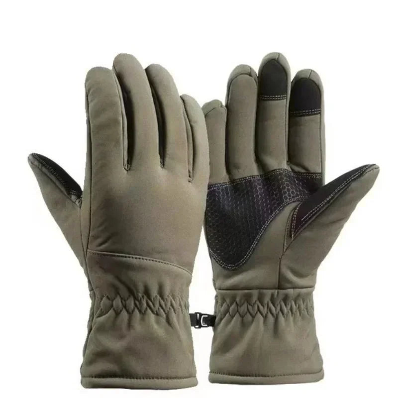 Winter Outdoor Skiing Training Non-slip Windproof Waterproof Cycling Men's and Women's Camouflage Plus Fleece Warm Thick Touch