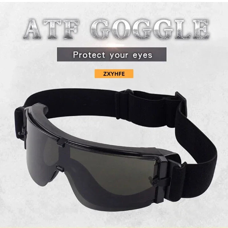 Tactical Hiking Eyewear Airsoft ATF GOGGLE SET 3 Lens Wargame Windproof Shooting Cycling Mountaineering Paintball Accesories