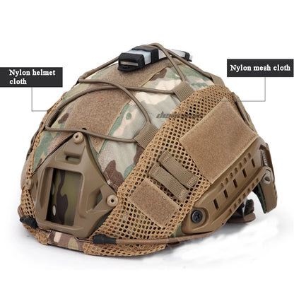 Tactical Helmet Cover 500D for Fast Helmet Multi-Camo Helmet Cover for Airsoft HelmetMilitary Paintball Hunting Shooting Gear