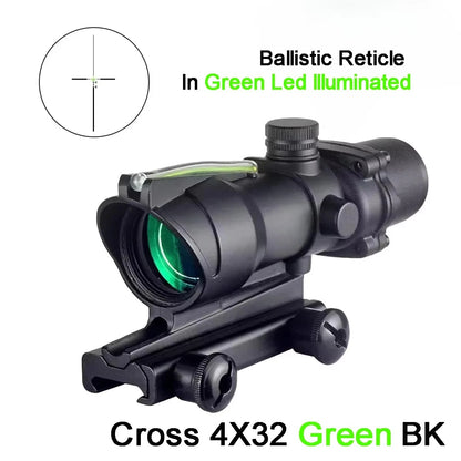 4x32 Combat Prism Scope with Fiber Optic Reticle