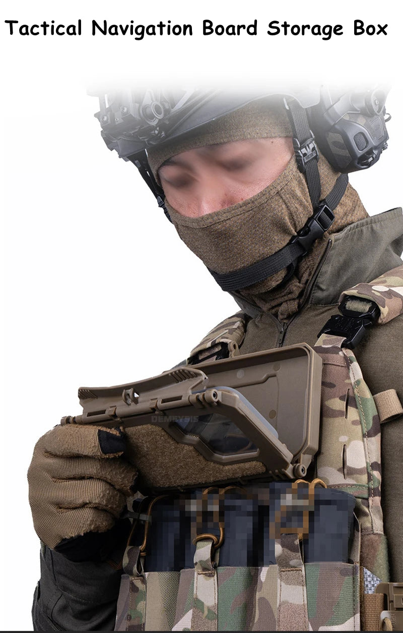 Tactical MOLLE Phone Storage Box Hunting Vests Plate Carrier Phone Holder Navigation Board Airsoft Shooting Admin Panel Board